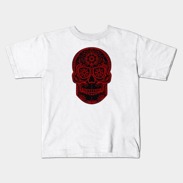 HomeSchoolTattoo SugarSkull Kids T-Shirt by HomeSchoolTattoo